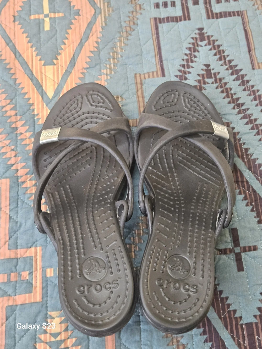 Crocs Womens Black Platform Clog Sandals‎